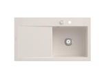 Villeroy und Boch Subway Style 50 Einbauspüle 335102KR rechts, mit Ablaufgarnitur, Excenterbetätigung, 900 x 510 mm, crema CeramicPlus