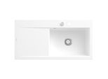 Villeroy und Boch Subway Style 60 Spüle 336102RW rechts, mit Ablaufgarnitur, Excenterbetätigung, 1000 x 510 mm, stone white CeramicPlus