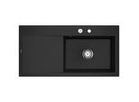 Villeroy und Boch Subway Style 60 Spüle 336102J0 Becken rechts, Ablaufgarnitur mit Excenterbetätigung, 1000 x 510 mm, Chromite