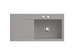 Villeroy und Boch Subway Style 60 Spüle 336102KD Becken rechts, Ablaufgarnitur mit Excenterbetätigung, 1000 x 510 mm, Fossil