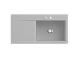 Villeroy und Boch Subway Style 60 Spüle 336102SM rechts, mit Ablaufgarnitur, Excenterbetätigung, 1000 x 510 mm, steam CeramicPlus