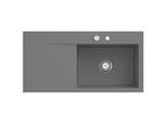 Villeroy und Boch Subway Style 60 Spüle 336102SL rechts, mit Ablaufgarnitur, Excenterbetätigung, 1000 x 510 mm, stone CeramicPlus