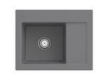 Villeroy und Boch Subway 45 Compact Einbauspüle 331201SL links, mit Ablaufgarnitur, Handbetätigung, 650 x 510 mm, stone CeramicPlus