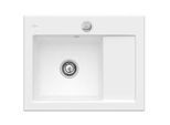 Villeroy & Boch Subway 45 Compact Einbauspüle 331202RW links, mit Ablaufgarnitur und Exzenterbetätigung, 650 x 510 mm, Stone White