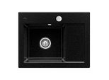 Villeroy und Boch Subway 45 Compact Einbauspüle 331202J0 links, mit Ablaufgarnitur, Excenterbetätigung, 650 x 510 mm, chromite CeramicPlus