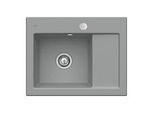 Villeroy und Boch Subway 45 Compact Einbauspüle 331202SL links, mit Ablaufgarnitur, Excenterbetätigung, 650 x 510 mm, stone CeramicPlus