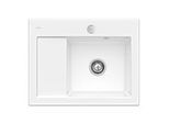 Villeroy und Boch Subway 45 Compact Einbauspüle 331302KG rechts, mit Ablaufgarnitur, Excenterbetätigung, 650 x 510 mm, snow white CeramicPlus