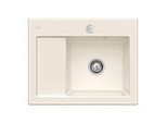 Villeroy und Boch Subway 45 Compact Spüle 331302KR rechts, mit Ablaufgarnitur, Excenterbetätigung, 650 x 510 mm, crema CeramicPlus