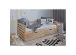 TiCAA Sofabett Naomi inkl. 2x Schubkästen, 90x200