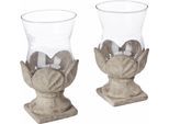 Home affaire Windlicht »Antik-Windlicht«, (Set, 2 St.)