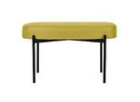 Sitzbank meet by Paperflow GAIA, oval M, desinfektionsmittelbeständiger Kunstlederbezug grün, 4-Fussgestell mattschwarz, B 790 x T 420 x H 455 mm