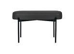 Sitzbank meet by Paperflow GAIA, oval M, desinfektionsmittelbeständiger Kunstlederbezug schwarz, 4-Fussgestell mattschwarz, B 790 x T 420 x H 455 mm
