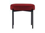 Sitzbank meet by Paperflow GAIA, oval S, Samtbezug rot, 4-Fussgestell mattschwarz, B 490 x T 380 x H 455 mm