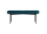 Sitzbank meet by Paperflow GAIA, oval L, Samtbezug grün, 4-Fussgestell mattschwarz, B 1180 x T 420 x H 455 mm