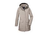 Softshellparka "GS 95 WMN SFTSHLL PRK", Damen, Gr. 40, beige (hellbeige), Oberseite: 100% Polyester.Rückseite: 100% Polyester, G.I.G.A. DX BY KILLTEC, Jacken, Wasser- und windabweisender, atmungsaktiver Softshellparka