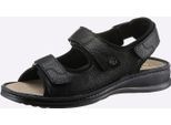 Sandale MUBB, Herren, Gr. 44, schwarz, Glattleder, Schuhe Sandale
