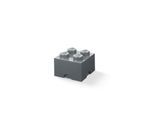 LEGO Aufbewahrungsstein, 4 Noppen, dunkel grau