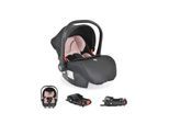 Moni Babyschale Multi Set mit Isofixbasis Royal, i-Size (40 - 87cm) Gruppe 0+ rosa