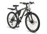 Licorne Bike Effect Premium Mountainbike in 26, 27,5 und 29 Zoll - Fahrrad für Jungen, Mädchen, Herren und Damen - Shimano 21 Gang-Schaltung - Herrenrad Zoll:26.00;Farbe:Schwarz/Lime (2xDisc-Bremse)