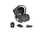 Moni Babyschale Multi Set mit Isofixbasis Royal, i-Size (40 - 87cm) Gruppe 0+ schwarz