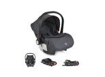 Moni Babyschale Trio Set mit Isofixbasis Royal, i-Size (40 - 87cm) Adapter schwarz