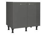 Nobilia Spülenunterschrank , Schieferfarben , Metall , einzeln stellbar , 90x87x56 cm , Blauer Engel, Pefc, Goldenes M, Made in Germany, DGM-Klimapakt , Zusatzausstattung erhältlich , Küchen, Küchenmöbel