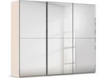 Schwebetürenschrank RAUCH "Kleiderschrank Schrank Garderobe Schlafzimmerschrank SCALE-DUO", beige (champagner), B:271cm H:223cm T:68cm, Holzwerkstoff, Schränke, Schwebetürenschrank, edle zweigeteilte Türen Spiegelfront und 3 Zierleisten MADE IN GERMANY