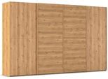 Schwebetürenschrank RAUCH "Kleiderschrank Schrank Garderobe Schlafzimmerschrank SCALE-WOOD", braun (asteiche massiv, griffleisten asteiche), B:360cm H:223cm T:68cm, Holz teilmassiv, Schränke, Schwebetürenschrank, senkrecht geteilte Türen in robuster massiver Asteiche MADE IN GERMANY
