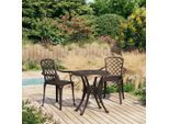 vidaXL 3-tlg. Bistro-Set Aluminiumguss Bronzen