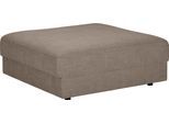 Polsterhocker TRENDMANUFAKTUR "Bourbon", grau (taupe gray), B:133cm H:43cm T:133cm, 100% Polyester, Hocker, Polsterhocker, In verschiedenen Größen erhältlich
