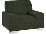 Sessel DOMO COLLECTION "Anzio", grün (dunkelgrün), B:114cm H:85cm T:93cm, Sessel, Sessel, wahlweise mit Federkern