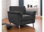 Sessel SIT & MORE "Texel", schwarz, B:101cm H:87cm T:88cm, Luxus-Microfaser ALTARA NUBUCK (100% Polyester);Struktur (100% Polyester);Kunstleder SOFTLUX, Sessel, Sessel, inklusive Federkern