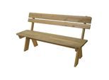 Gartenbank MCW-L66, Sitzbank Holzbank Parkbank, Gastronomie-Qualität, Massiv-Holz MVG 148cm ~ natur
