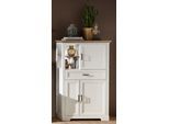 Stauraumschrank INNOSTYLE "Jasmin", weiß (piniefarbe, weiß, eichefarben), B:93cm H:150cm T:42cm, Holzwerkstoff, MDF, Schränke, Stauraumschrank, inklusive Beleuchtung