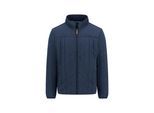 Fleecejacke FYNCH-HATTON, Damen, Gr. S, blau (schwarz navy), Web, Obermaterial: 80% Baumwolle, 20% Polyamid, unifarben, regular fit taillenbedeckt, ohne Ausschnitt, elastischer Bund, Jacken Fleecejacke, mit Stehkragen