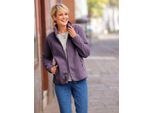 Fleecejacke CASUAL LOOKS, Damen, Gr. 40, lila (feige), 100% Polyester, unifarben, Jacken Fleecejacke