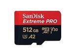 SanDisk Extreme Pro - Flash-Speicherkarte (microSDXC-an-SD-Adapter inbegriffen) - 512 GB - A2 / Video Class V30 / UHS-I U3 / Class10 - microSDXC UHS-I