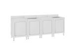 vidaXL Gastro-Spülenunterschrank 240x60x96 cm Edelstahl