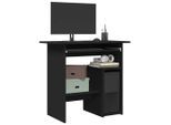 vidaXL Schreibtisch Schwarz 80x45x74 cm Holzwerkstoff