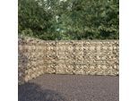 vidaXL Gabionenwand mit Abdeckung Verzinkter Stahl 600×30×200 cm