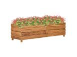 vidaXL Hochbeet 150x40x38 cm Teak Altholz und Stahl