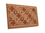 Esposa Kokosmatte , Dunkelbraun, Weinrot, Hellbraun , Naturmaterialien , orientalisch , rechteckig , 45x75 cm , rutschfest, für Fußbodenheizung geeignet, rutschhemmend, pflegeleicht, widerstandsfähig , Teppiche und Böden, Schmutzfangmatten, Fußmatten