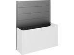 Sichtschutzelement BIOHORT, grau (dunkelgrau, metallic), H:91cm, Stahlblech, Zaunelemente, für Hochbeet DaVinci