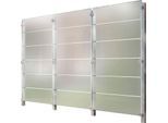 Zaun STAKET PRO, silber (silberfarben), Pfosten: 4 Stk., Edelstahl, Glas, Zaunelemente, Glaszaun, Gesamtlänge: 3,32 m, 4 Pfosten