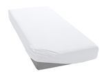 Spannbettlaken ELEGANTE "Mako-Jersey", weiß, 1 Stk., Mako-Jersey, 100x200 100x210 100x220 90x200 90x210 90x220 25cm, Mako-Jersey, Obermaterial: 97% Baumwolle, 3% Elasthan, Bettlaken, Spannbettlaken, in hochwertiger Qualität mit Elasthan-Anteil
