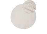 Teppich CARPETFINE "Holly Zen 3", beige (creme), H:12mm Ø:80cm, Polyester, Teppiche, Teppich, Hoch-Tief-Effekt, geometrisch, Zeitloses Design, dekoratives Highlight