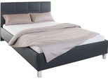 Polsterbett, schwarz, B:150cm H:98cm L:210cm, Bezug Bett: 100% Polyurethan;Bonnell-Federkernmatratze: 51% Polypropylen, 39% Polyester, 10% Baumwolle;Kaltschaummatratze: 100% Polyester, Bezug abnehm- und waschbar bis 60C, WESTFALIA SCHLAFKOMFORT, Betten, Polsterbett