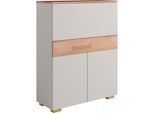 Sekretär HOME AFFAIRE "Citra", weiß (weiß, natur), B:90cm H:115cm T:35cm, Sekretäre, mit viel Stauraum, teilmassiv