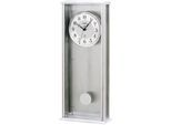 Funk-Pendelwanduhr AMS, grau (messingfarben), Wanduhren, B/H/L: 21cm x 8cm x 50cm, Quarzuhr, Wanduhr, Wohnzimmer, Esszimmer, Arbeitszimmer