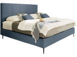 Polsterbett JOKA "Mattina", blau, B:182cm H:56cm L:201cm, Betten, Polsterbett, Strukturbezug, Matratze in H2 oder H3 wählbar